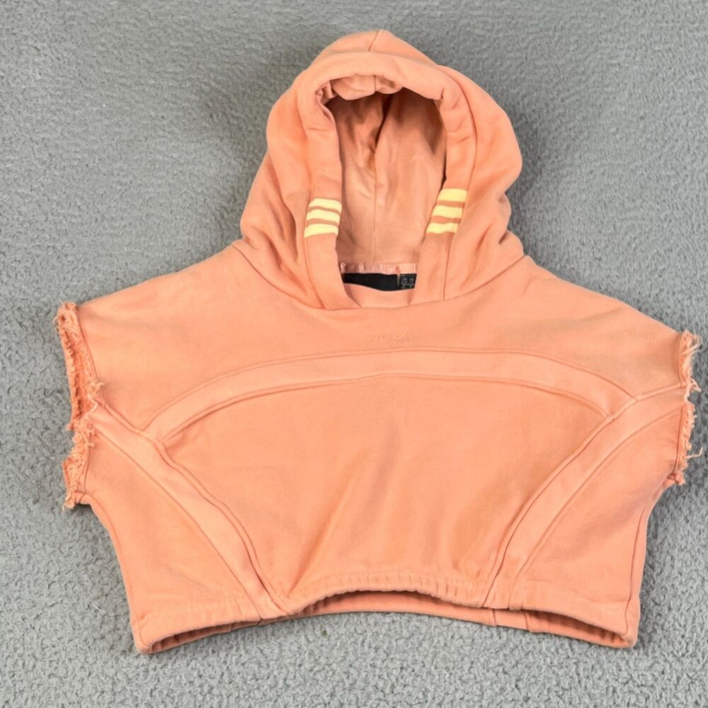 ADIDAS  Ivy Park Crop Hoodie Womens XS‎ Peach Peloton Shrug Pullover Beyonce